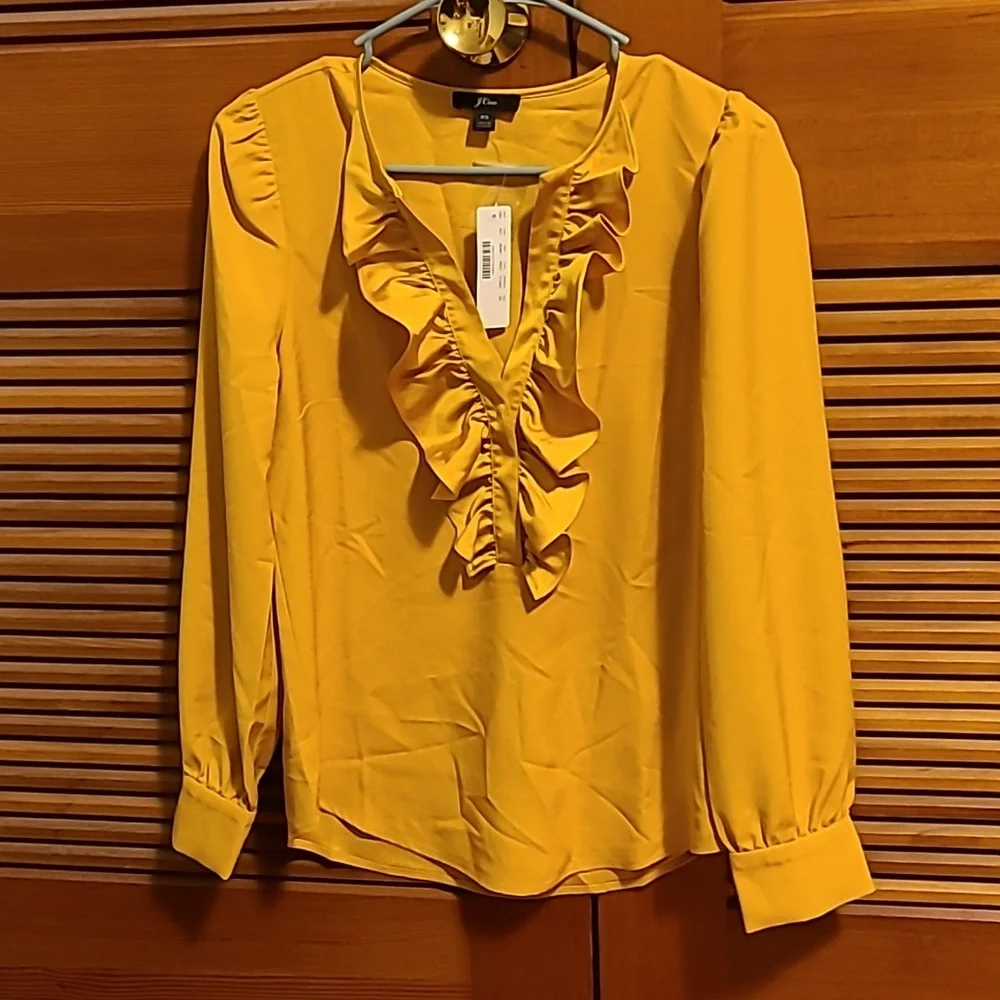 J. Crew Ruffle Top XS - Picture 3 of 7